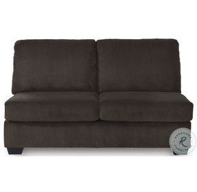 Firescrest Chocolate Armless Loveseat