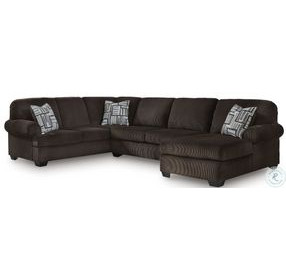 Firescrest Chocolate 3 Piece Modular Sectional with RAF Chaise