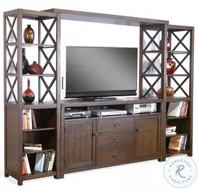 Havenstead Dark Brown 114" Entertainment Wall
