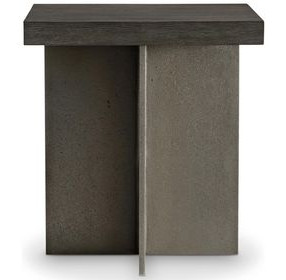Polus Zeno and Graphite Square Side Table