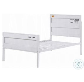 Cargo White Twin Panel Bed