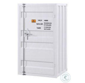 Cargo White Chest with Door and Shelves