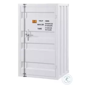 Cargo White Chest with Door and Shelves