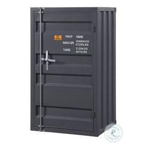 Cargo Gunmetal Chest with Door and Shelves