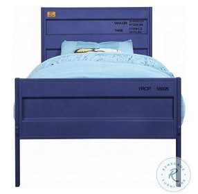 Cargo Blue Twin Panel Bed