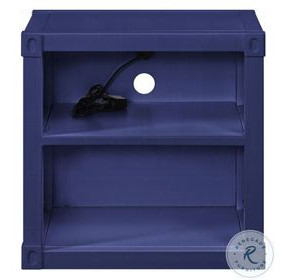 Cargo Blue Nightstand with USB Charging