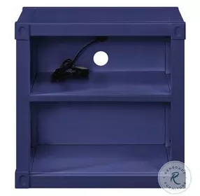Cargo Blue Nightstand with USB Charging