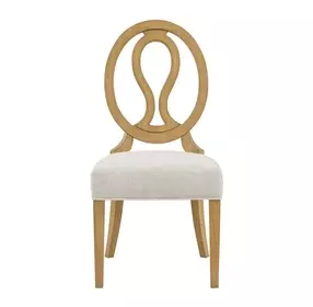 Oakmere Beige Upholstered Oval Side Chair Set of 2