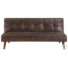 Jenson Dark Coffee Tufted Convertible 66" Sofa Bed