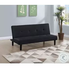 Stanford Black Tufted Convertible Sofa Bed