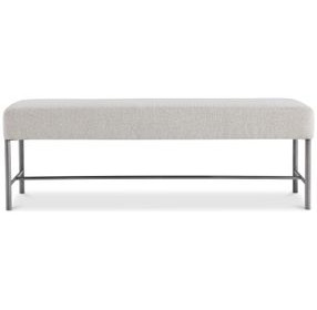 Outline Beige Performance Fabric 58" Outdoor Bench