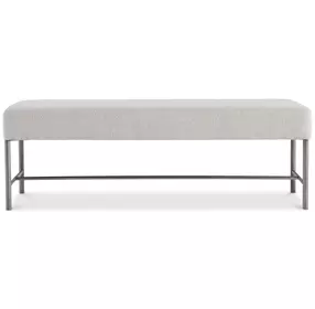 Outline Beige Performance Fabric 58" Outdoor Bench