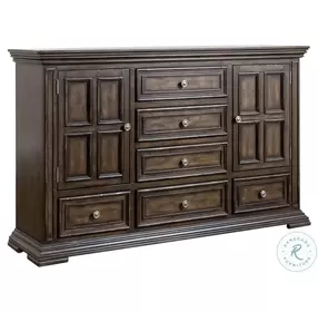 Big Valley Heavy Distressing Brownstone 6 Drawer Dresser