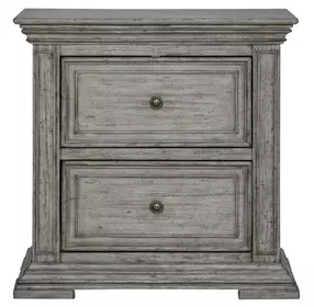 Grand Canyon Graystone 2 Drawer Nightstand with USB Charging