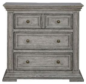 Big Valley Graystone 3 Drawer Bedside Chest with USB Charging