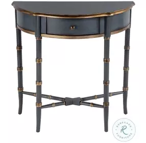 Skilling Royal Pastel Blue 1 Drawer Demilune Console Table