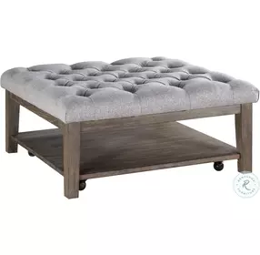 Roseboro Wire Brushed Dark Grey Square Cocktail Table