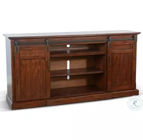 Villa Rosso Medium Brown 78" TV Console
