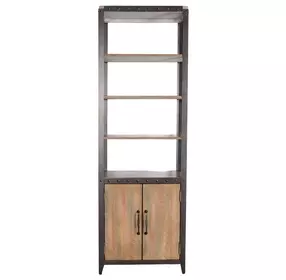 San Diego Antique Brown 2 Door Tall Bookcase