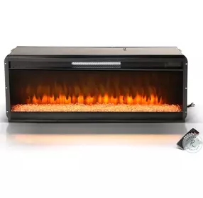 Autumn Echo Black 42" Crystal Fireplace Insert