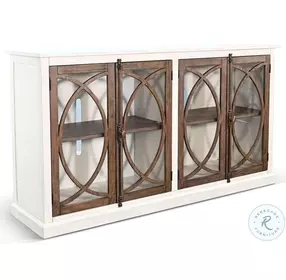 Rustic Refined White 78" Media Console