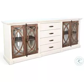 Golden Hearth White 90" Media Console