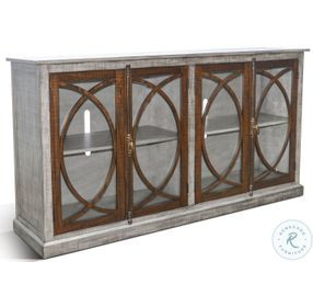Hillside Hearth Gray 78" Media Console