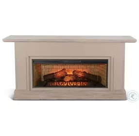 Sagewyn Wheat Pavestone 72" Media Console with Log Fireplace Insert