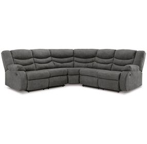 Partymate Slate 2 Piece Modular Reclining Sectional