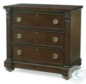 Chelsea Club Cognac 3 Drawer Nightstand