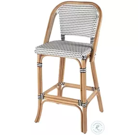 Lila Black and White Bar Stool