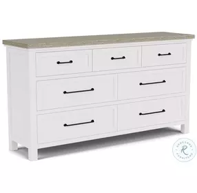 Cora Cloud And Fog 7 Drawer Dresser