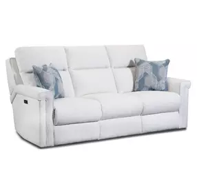 Madison Snow 88" Zero Gravity Power Reclining Sofa with Power Headrest and USB Charging