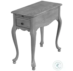Croydon Distressed Powder Gray Side Table