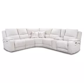 Brookfield Stone 6 Piece Modular Zero Gravity Triple Power Reclining Sectional with USB Charging