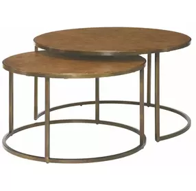 Soho Khaki Travertine Round Cocktail Table