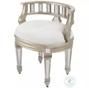 Rebecca Silver Vanity Stool