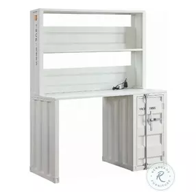 Cargo White 47" Writing Desk with Hutch