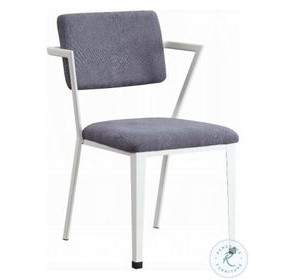 Cargo Gray Fabric and White Office Chair