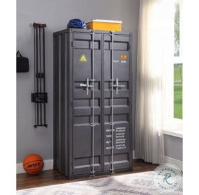 Cargo Gunmetal 2 Door Wardrobe