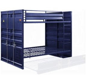 Cargo Blue Full Over Full Bunk Bed