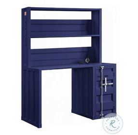 Cargo Blue 47" Writing Desk with Hutch
