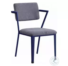 Cargo Gray Fabric and Blue Office Chair