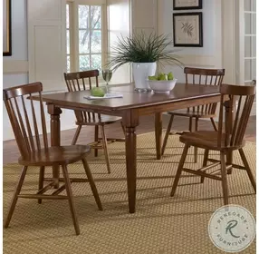 Innovations Tobacco Butterfly Leaf Extendable Dining Room Set