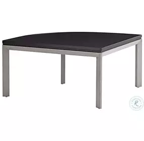 Del Mar Stain Black And Platinum Gray Outdoor Corner Table