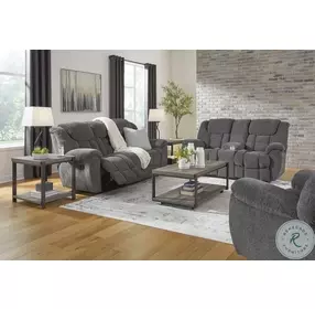 Foreside Charcoal Performance Fabric Reclining Living Room Set
