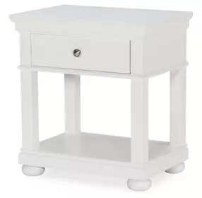 Canterbury 2.0 Natural White 1 Drawer Nightstand with Motion Light