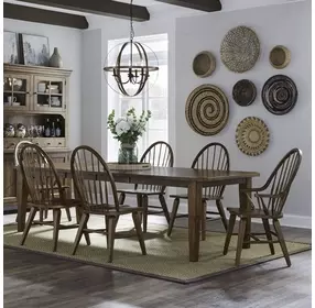Stone Ridge Tobacco 7 Piece Extendable Rectangular Dining Set