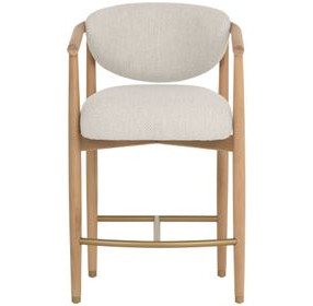 Sigrid Monument Oatmeal Upholstered Counter Height Stool