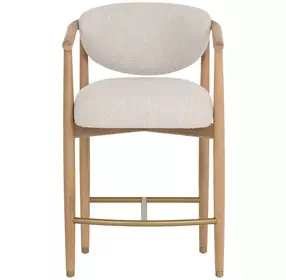 Sigrid Monument Oatmeal Upholstered Counter Height Stool